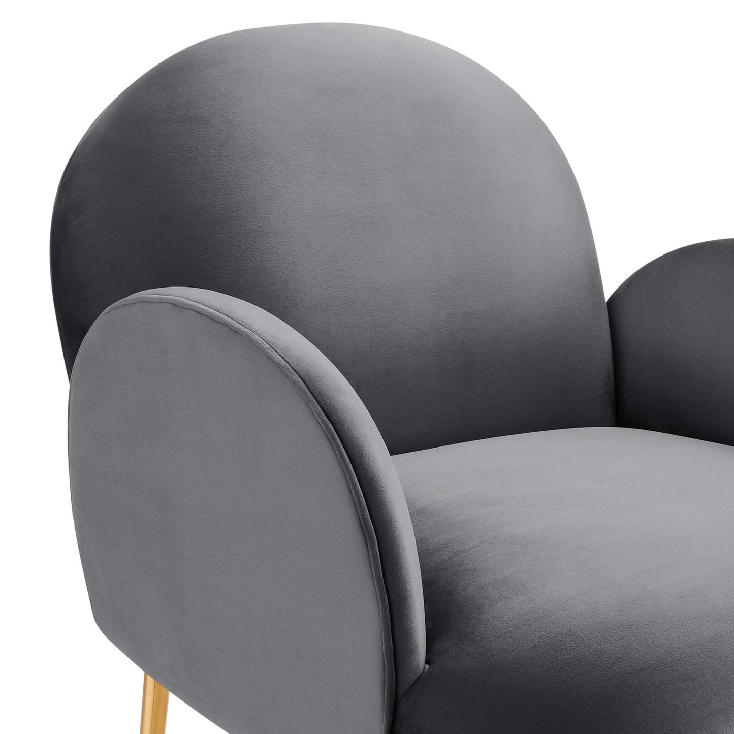 Modway Outlet Transcend Performance Velvet Armchair by Modway  Living Room Furniture Gray - EEI-5026-GRY