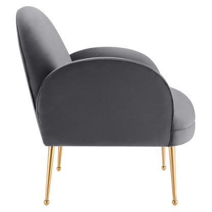 Modway Outlet Transcend Performance Velvet Armchair by Modway  Living Room Furniture Gray - EEI-5026-GRY