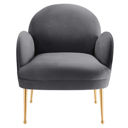 Modway Outlet Transcend Performance Velvet Armchair by Modway  Living Room Furniture Gray - EEI-5026-GRY