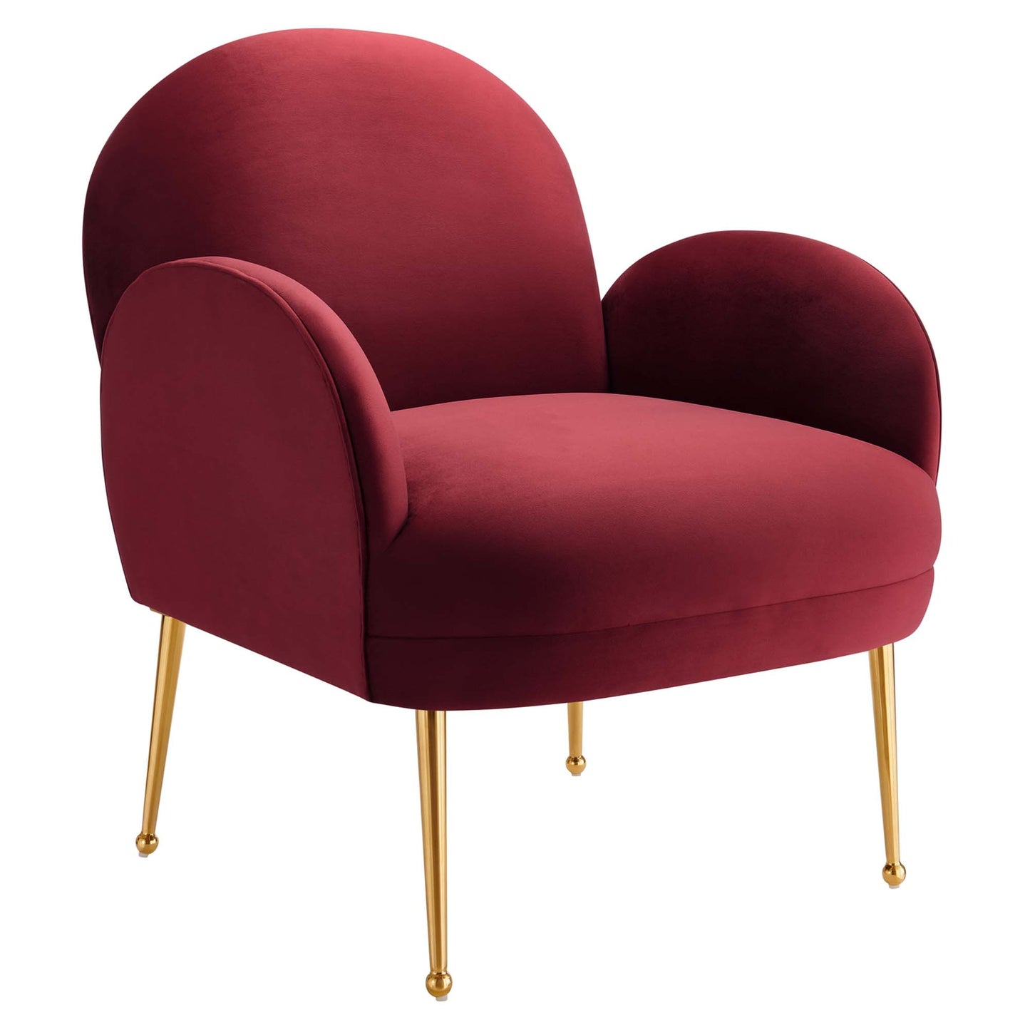 Modway Outlet Transcend Performance Velvet Armchair by Modway  Living Room Furniture Maroon - EEI-5026-MAR