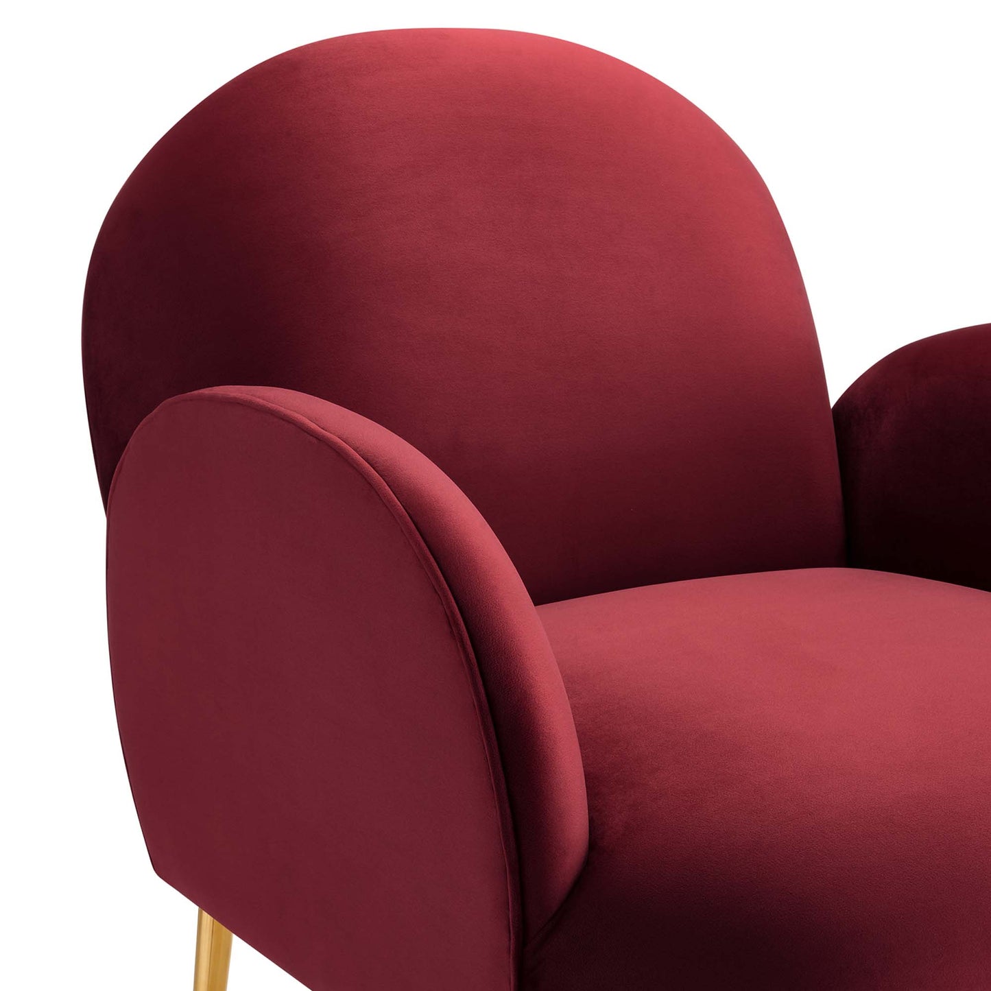 Modway Outlet Transcend Performance Velvet Armchair by Modway  Living Room Furniture Maroon - EEI-5026-MAR