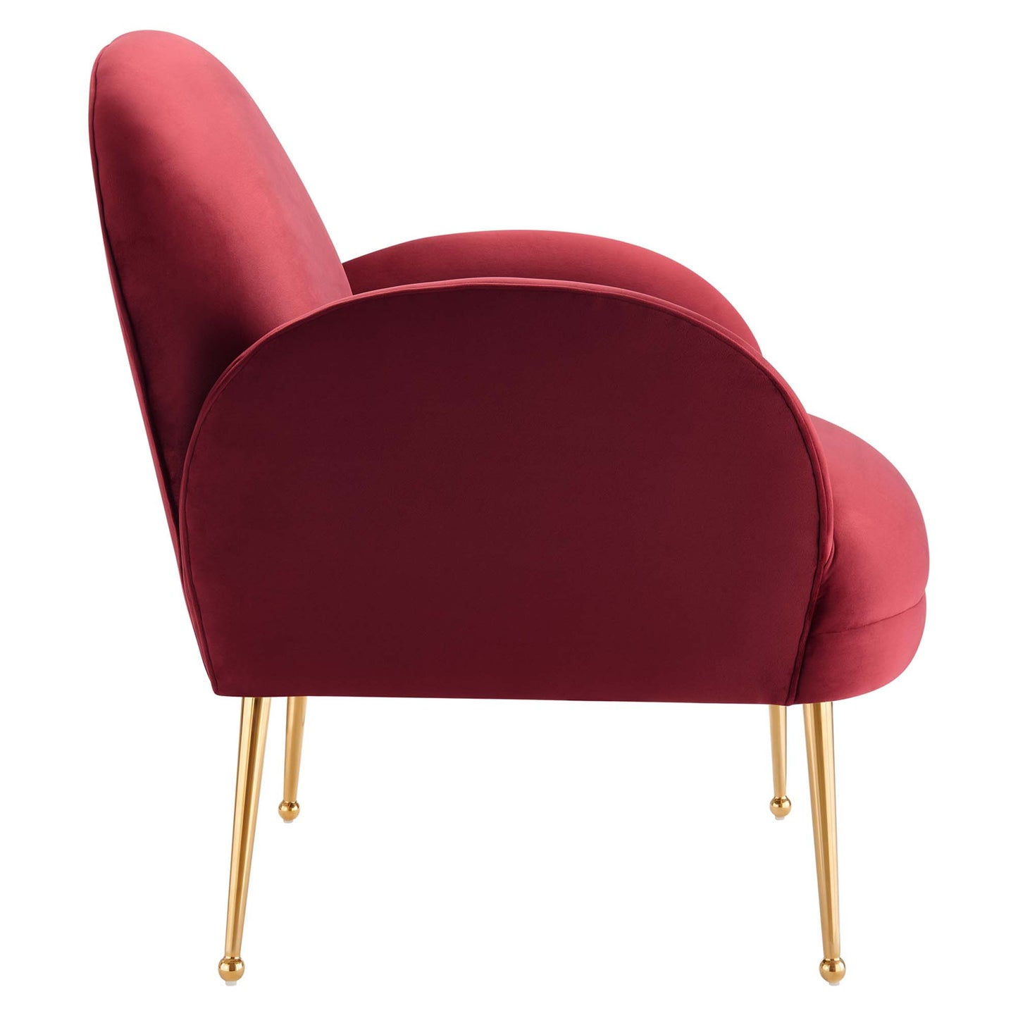 Modway Outlet Transcend Performance Velvet Armchair by Modway  Living Room Furniture Maroon - EEI-5026-MAR
