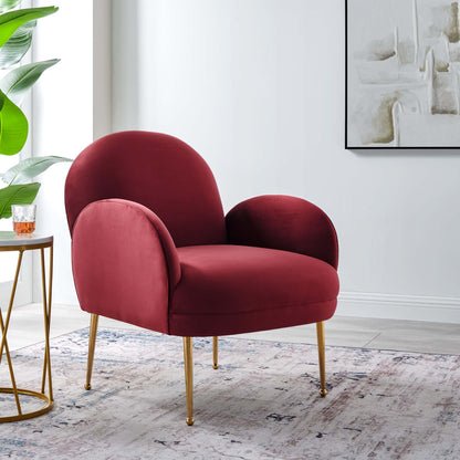 Modway Outlet Transcend Performance Velvet Armchair by Modway  Living Room Furniture Maroon - EEI-5026-MAR