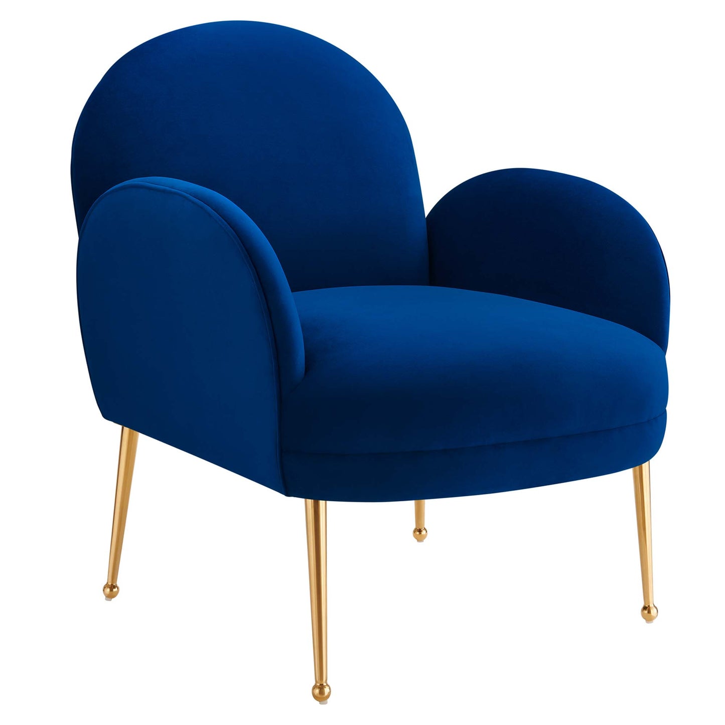 Modway Outlet Transcend Performance Velvet Armchair by Modway  Living Room Furniture Navy - EEI-5026-NAV