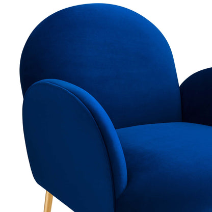 Modway Outlet Transcend Performance Velvet Armchair by Modway  Living Room Furniture Navy - EEI-5026-NAV