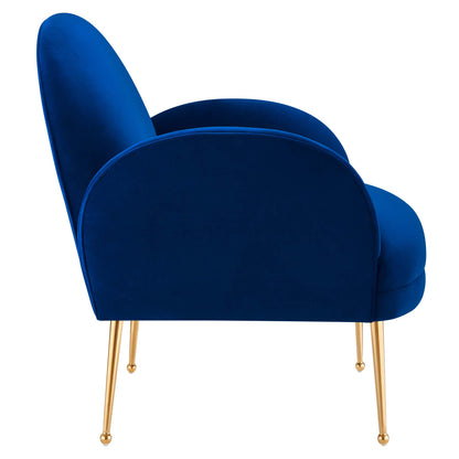 Modway Outlet Transcend Performance Velvet Armchair by Modway  Living Room Furniture Navy - EEI-5026-NAV