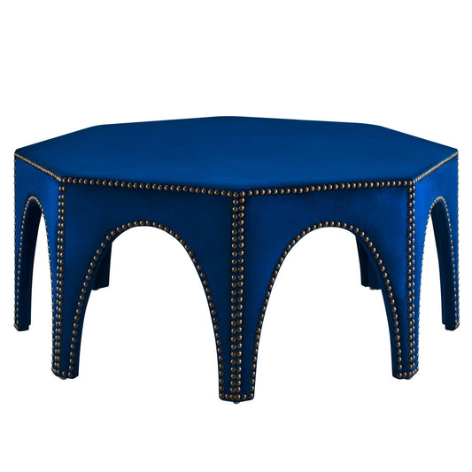 Modway Outlet Victory Performance Velvet Ottoman by Modway  Living Room Furniture Navy - EEI-5035-NAV