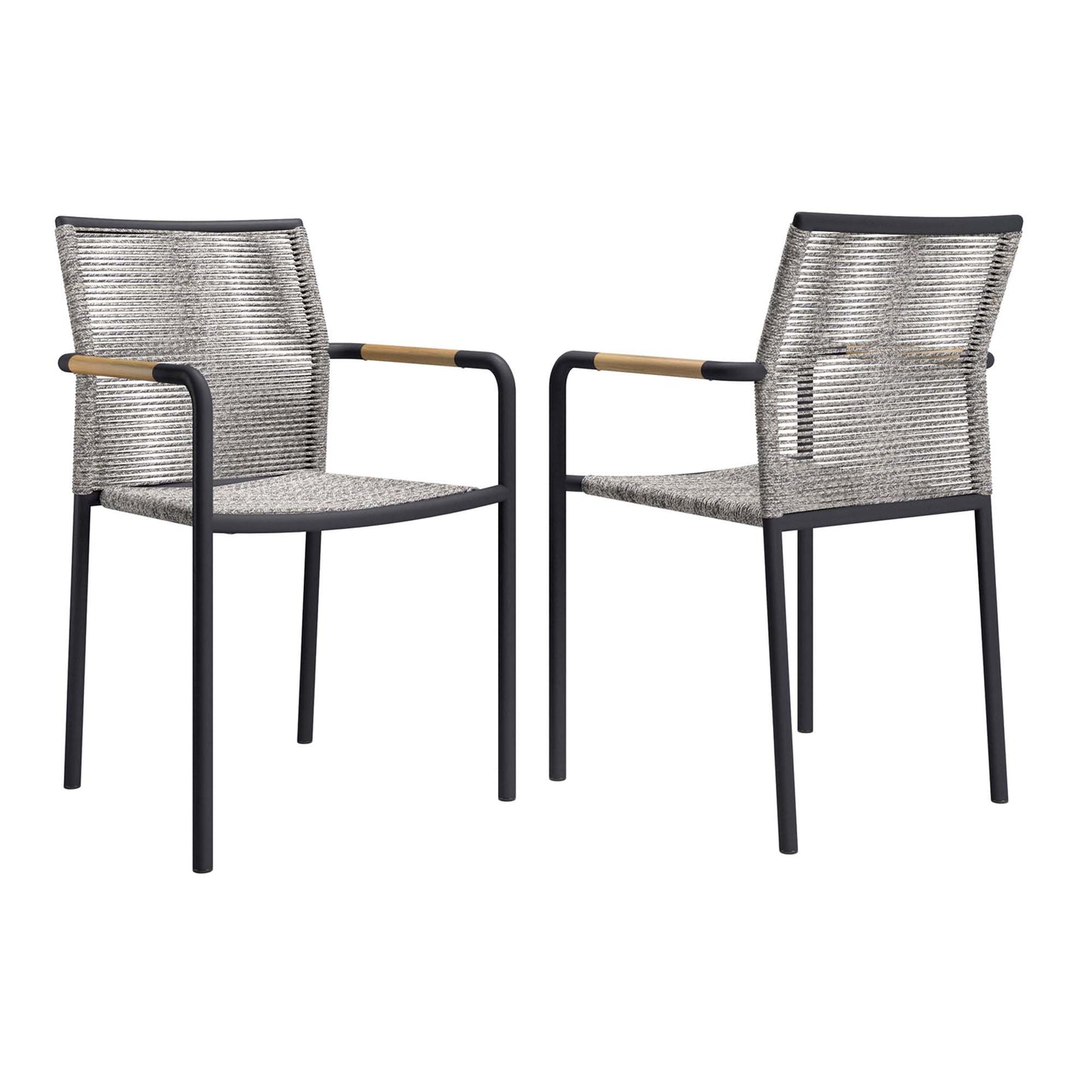 Modway - Serenity Outdoor Patio Armchairs Set of 2 by Modway  Outdoor Furniture Bar and Dining Gray - EEI-5036-LGR