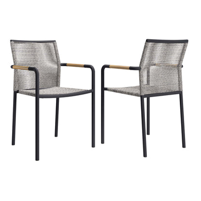 Modway - Serenity Outdoor Patio Armchairs Set of 2 by Modway  Outdoor Furniture Bar and Dining Gray - EEI-5036-LGR