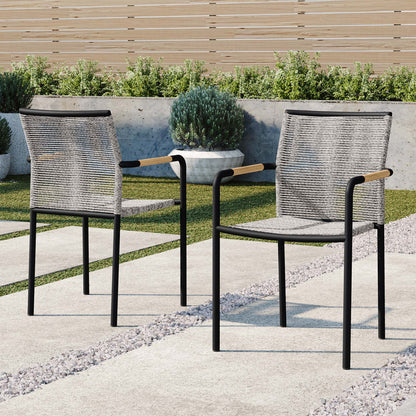 Modway - Serenity Outdoor Patio Armchairs Set of 2 by Modway  Outdoor Furniture Bar and Dining Gray - EEI-5036-LGR