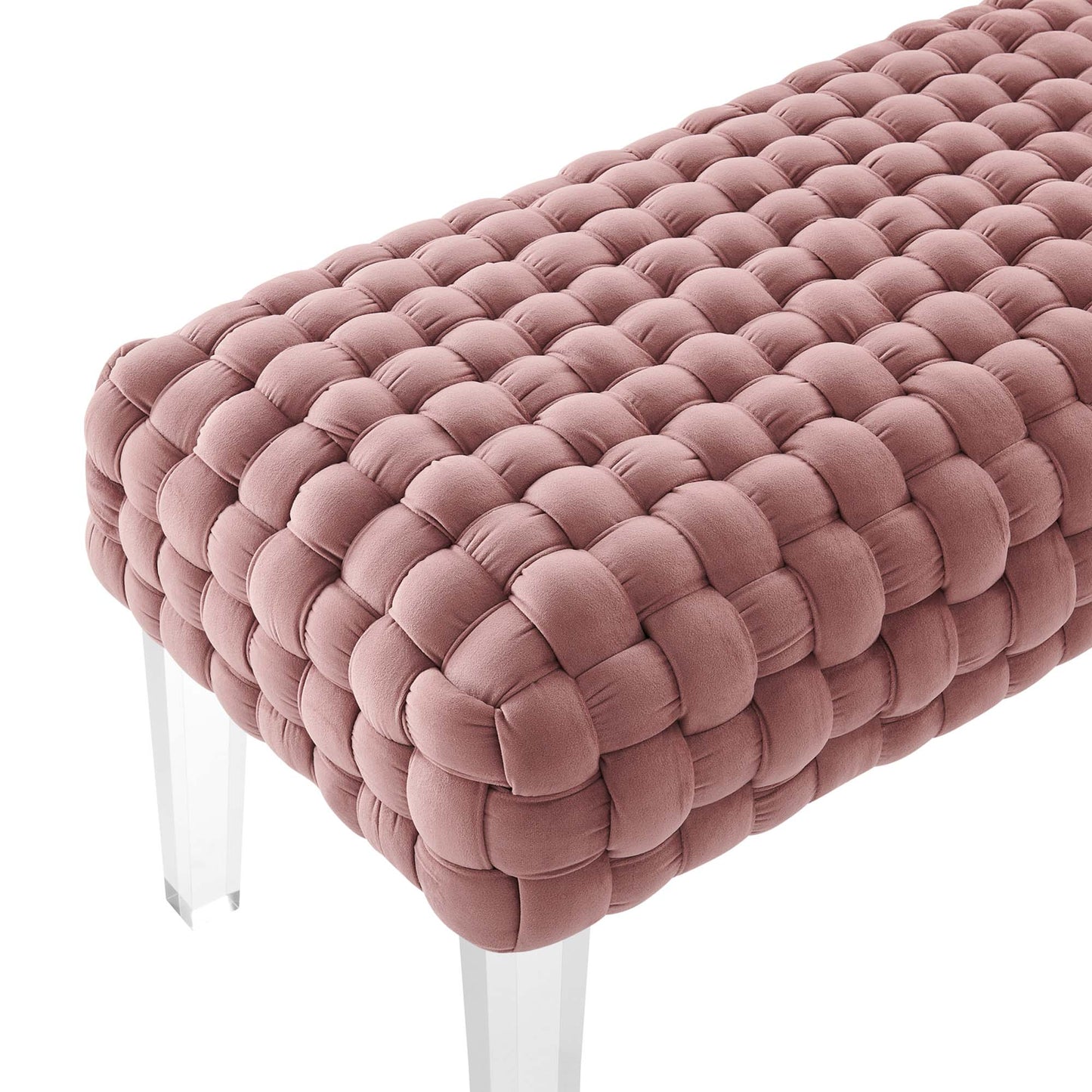 Modway Outlet Prologue Woven Performance Velvet Ottoman by Modway  Living Room Furniture Dusty Rose - EEI-5037-DUS