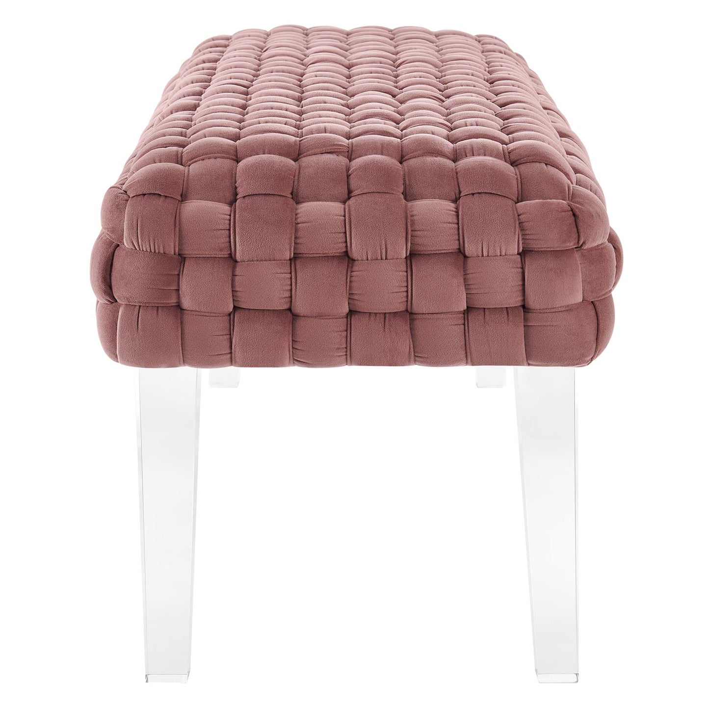 Modway Outlet Prologue Woven Performance Velvet Ottoman by Modway  Living Room Furniture Dusty Rose - EEI-5037-DUS
