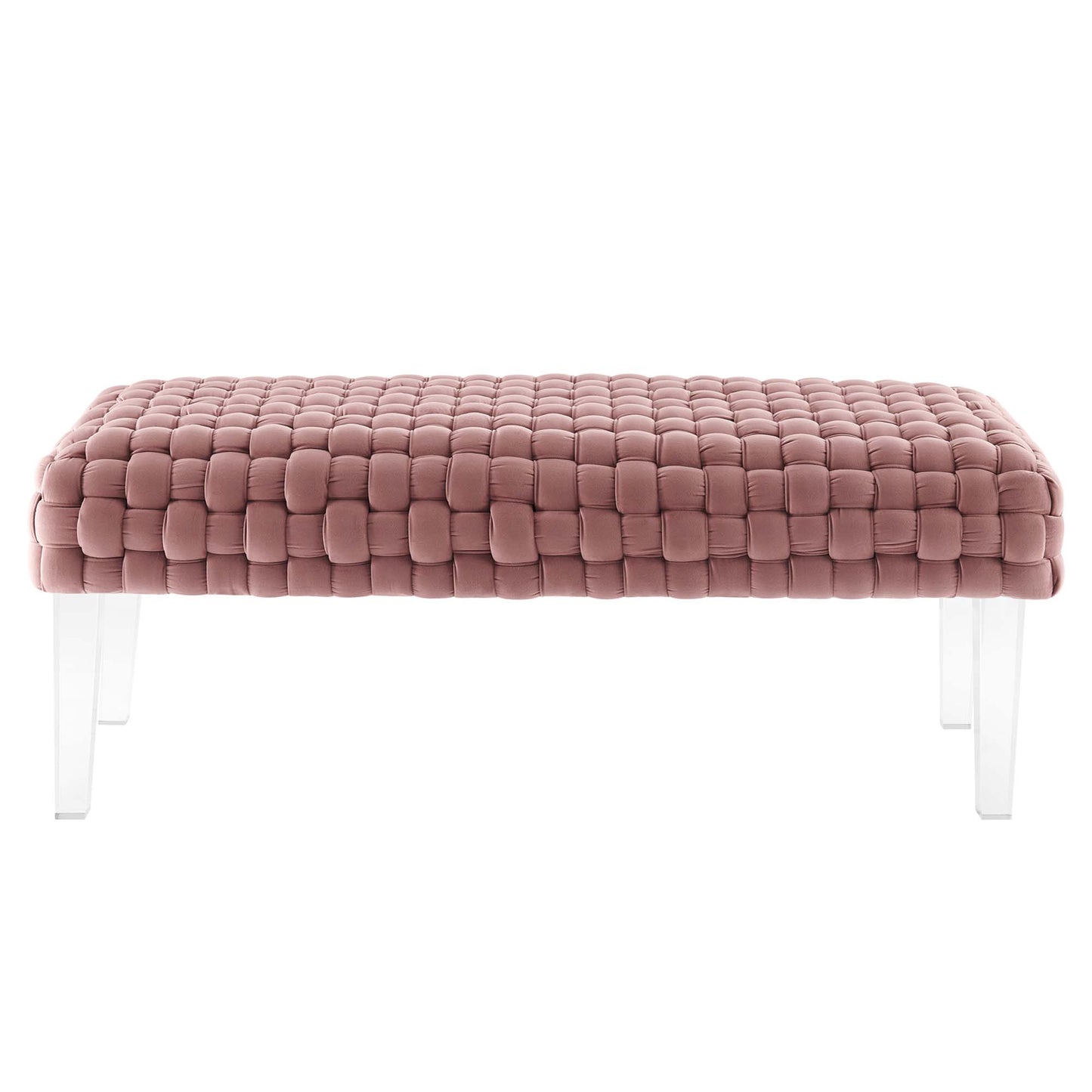 Modway Outlet Prologue Woven Performance Velvet Ottoman by Modway  Living Room Furniture Dusty Rose - EEI-5037-DUS
