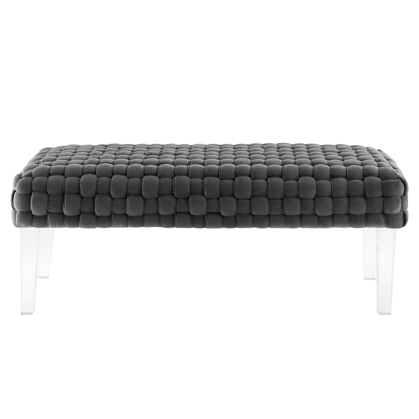 Modway Outlet Prologue Woven Performance Velvet Ottoman by Modway  Living Room Furniture Gray - EEI-5037-GRY