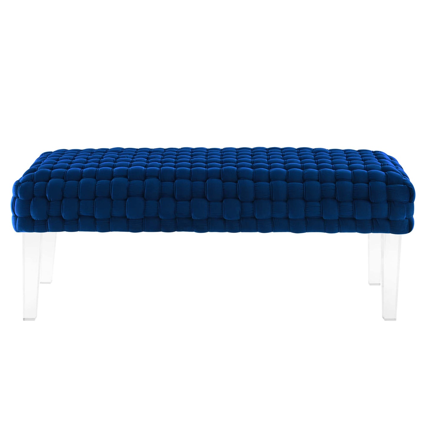 Modway Outlet Prologue Woven Performance Velvet Ottoman by Modway  Living Room Furniture Navy - EEI-5037-NAV