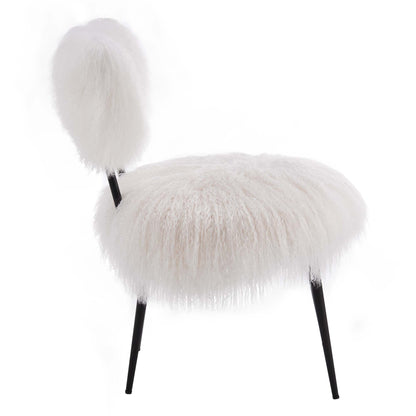 Modway Outlet Skylar Sheepskin Chair by Modway  Living Room Furniture White - EEI-5039-WHI