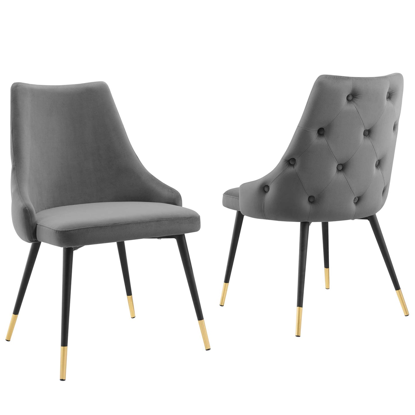 Modway Outlet Adorn Performance Velvet Dining Side Chair Set of 2 by Modway  Bar and Dining Furniture Gray - EEI-5043-GRY