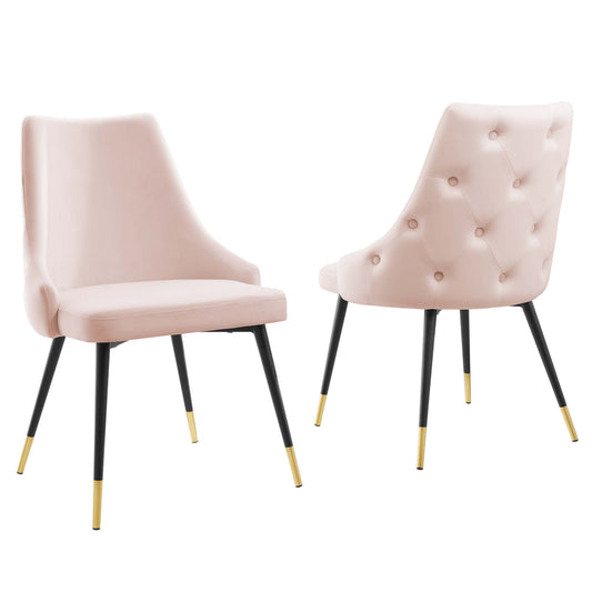 Modway Outlet Adorn Performance Velvet Dining Side Chair Set of 2 by Modway  Bar and Dining Furniture Pink - EEI-5043-PNK