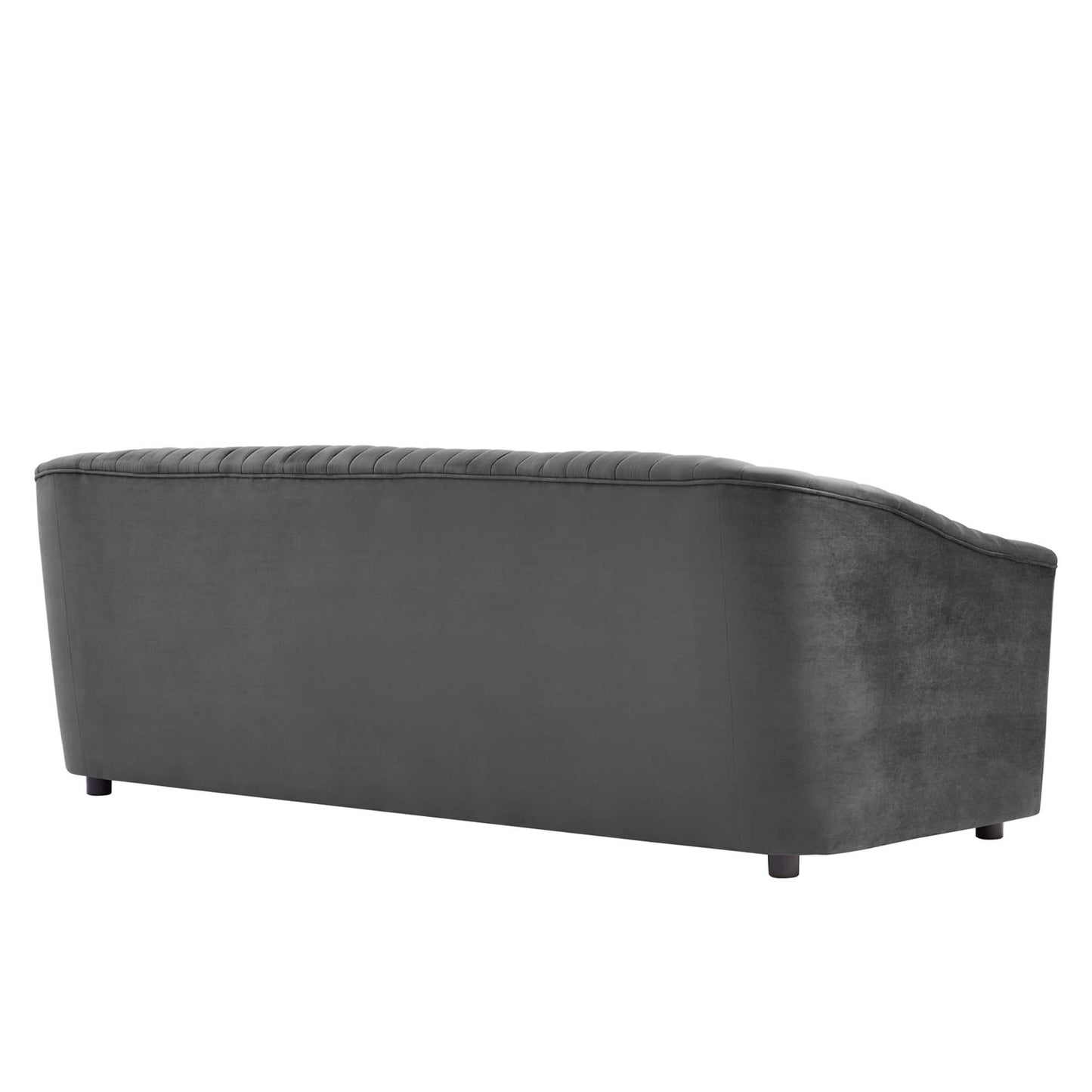 Modway Outlet Announce Performance Velvet Channel Tufted Sofa by Modway  Living Room Furniture Charcoal - EEI-5053-CHA