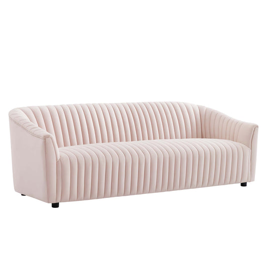Modway Outlet Announce Performance Velvet Channel Tufted Sofa by Modway  Living Room Furniture Pink - EEI-5053-PNK