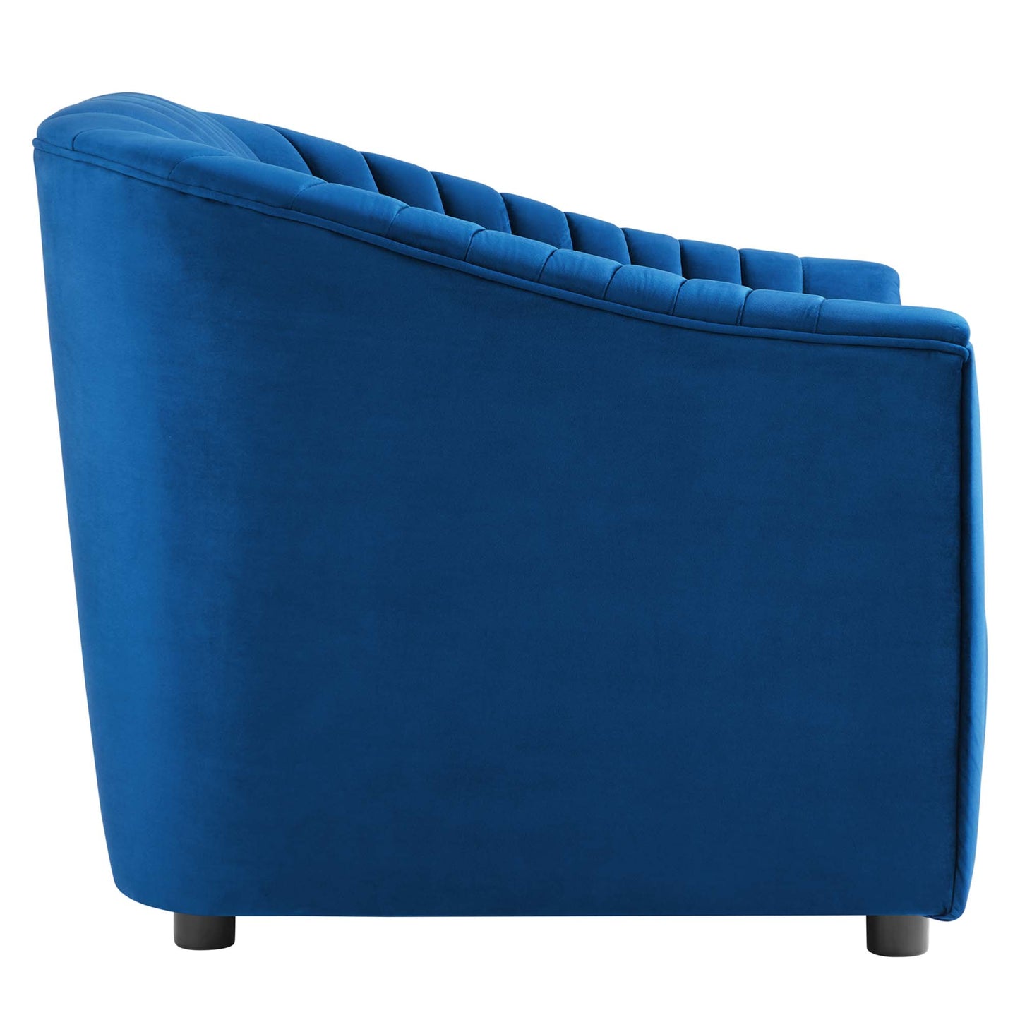 Modway Outlet Announce Performance Velvet Channel Tufted Armchair by Modway  Living Room Furniture Navy - EEI-5055-NAV