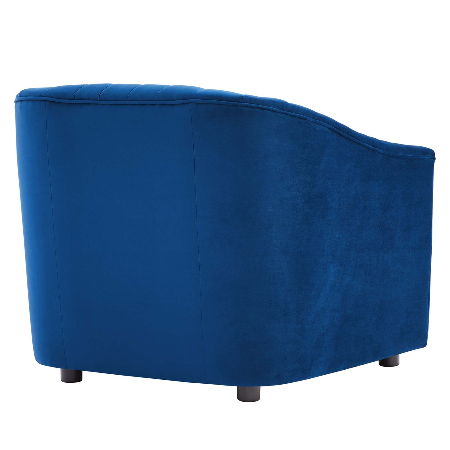 Modway Outlet Announce Performance Velvet Channel Tufted Armchair by Modway  Living Room Furniture Navy - EEI-5055-NAV