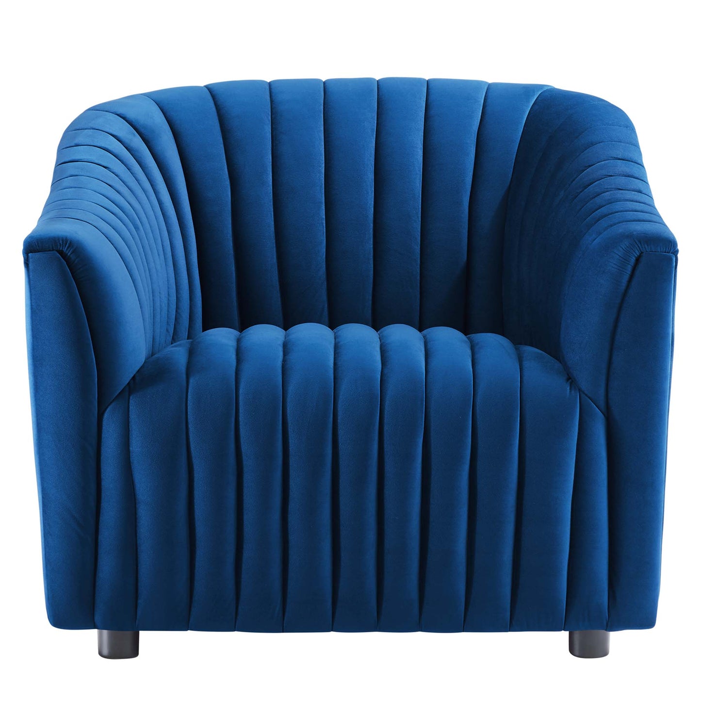 Modway Outlet Announce Performance Velvet Channel Tufted Armchair by Modway  Living Room Furniture Navy - EEI-5055-NAV
