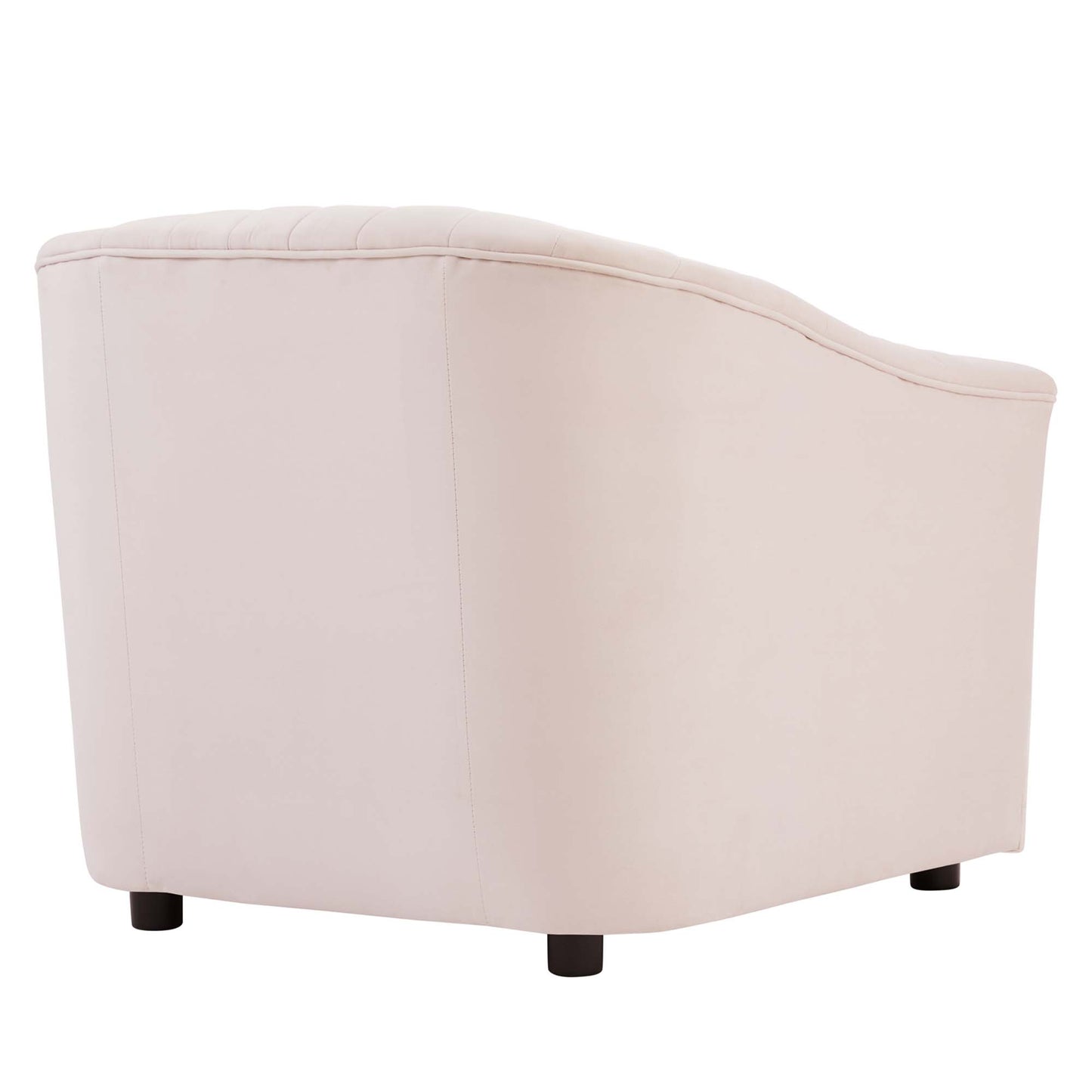 Modway Outlet Announce Performance Velvet Channel Tufted Armchair by Modway  Living Room Furniture Pink - EEI-5055-PNK