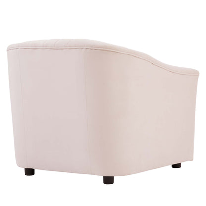 Modway Outlet Announce Performance Velvet Channel Tufted Armchair by Modway  Living Room Furniture Pink - EEI-5055-PNK