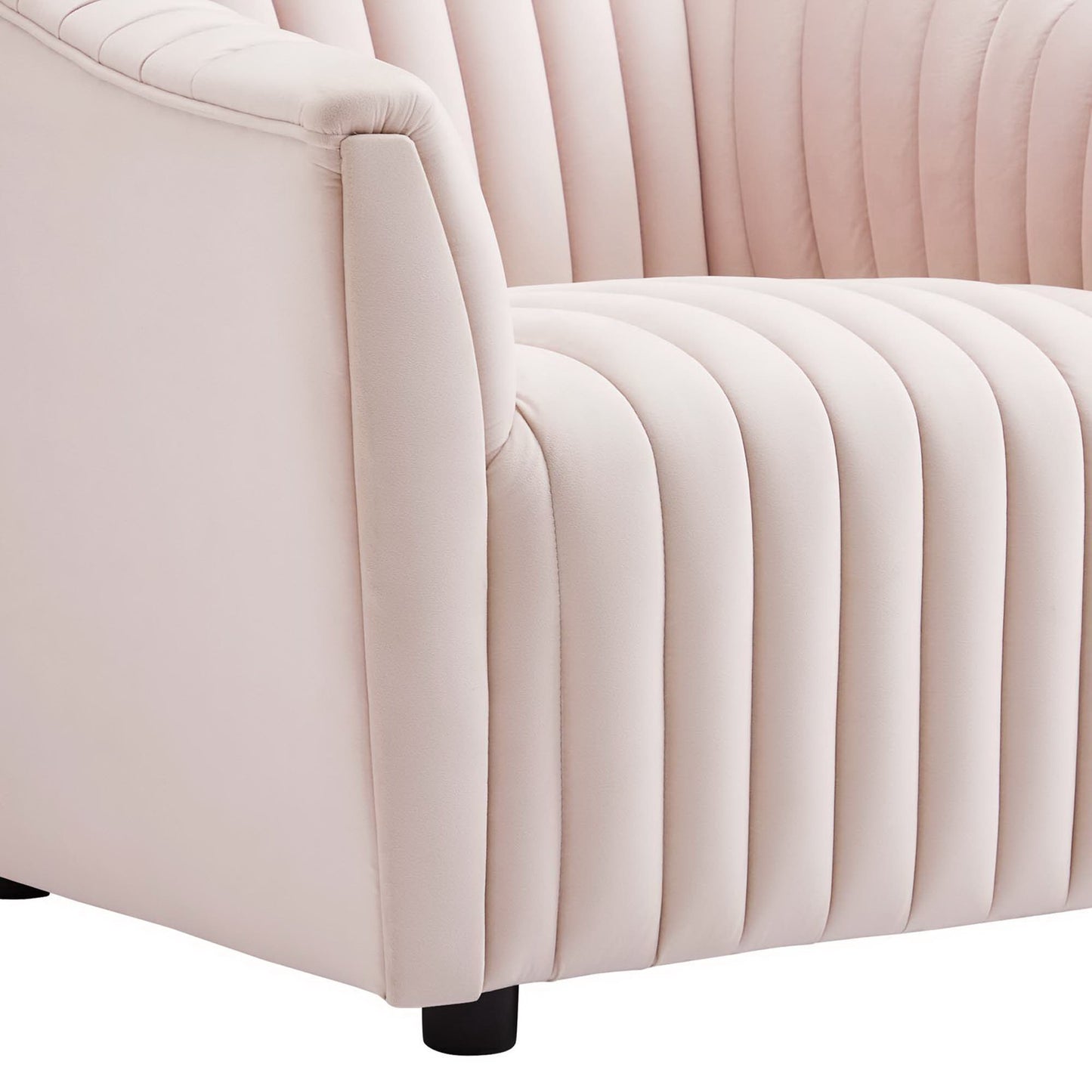Modway Outlet Announce Performance Velvet Channel Tufted Armchair by Modway  Living Room Furniture Pink - EEI-5055-PNK