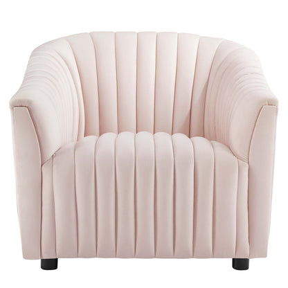 Modway Outlet Announce Performance Velvet Channel Tufted Armchair by Modway  Living Room Furniture Pink - EEI-5055-PNK