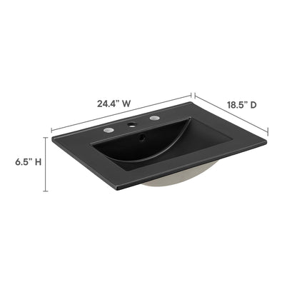 Modway - Cayman 24" Bathroom Sink by Modway  Bathroom Vanities Black - EEI-5069-BLK