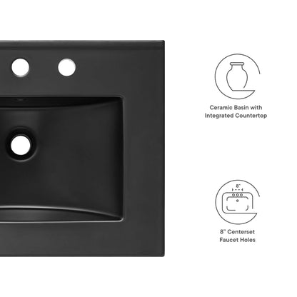 Modway - Cayman 24" Bathroom Sink by Modway  Bathroom Vanities Black - EEI-5069-BLK