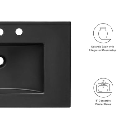 Modway - Cayman 30" Bathroom Sink by Modway  Bathroom Vanities Black - EEI-5070-BLK
