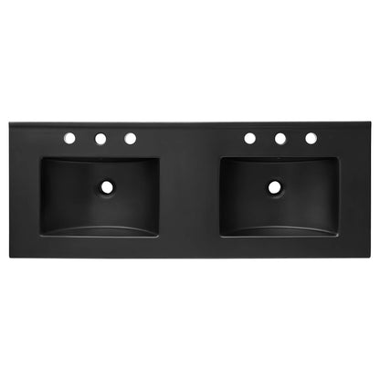 Modway - Cayman 48" Double Basin Bathroom Sink by Modway  Bathroom Vanities Black - EEI-5073-BLK