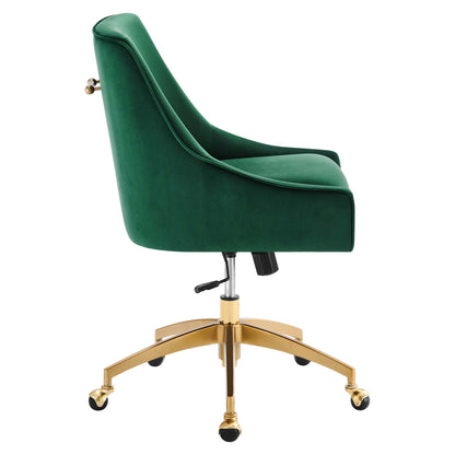 Modway Outlet Discern Performance Velvet Office Chair by Modway  Office Furniture Furniture Green - EEI-5079-GRN