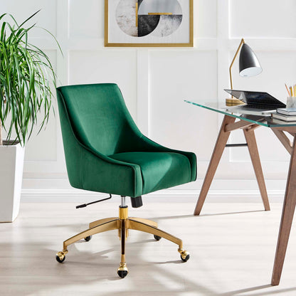 Modway Outlet Discern Performance Velvet Office Chair by Modway  Office Furniture Furniture Green - EEI-5079-GRN