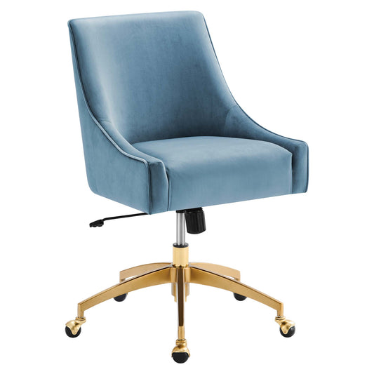 Modway - Discern Performance Velvet Office Chair by Modway  Office Furniture Office Chairs Blue - EEI-5079-LBU