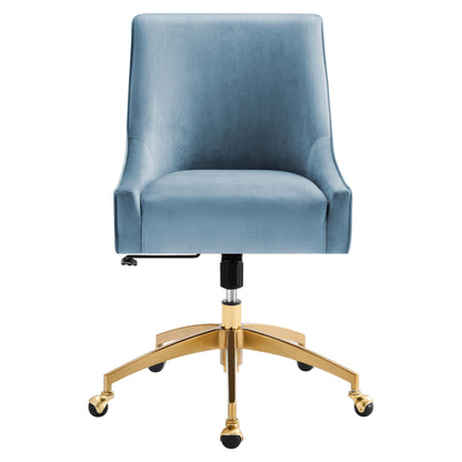 Modway - Discern Performance Velvet Office Chair by Modway  Office Furniture Office Chairs Blue - EEI-5079-LBU
