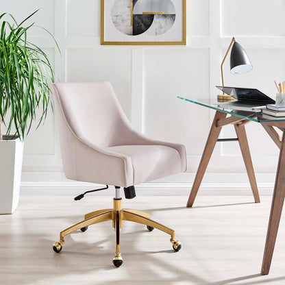 Modway - Discern Performance Velvet Office Chair by Modway  Office Furniture Office Chairs Red - EEI-5079-PNK