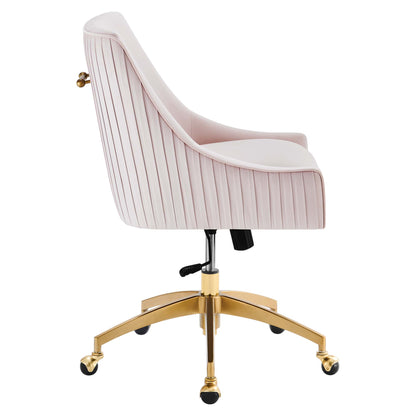 Modway - Discern Performance Velvet Office Chair by Modway  Office Furniture Office Chairs Red - EEI-5080-PNK