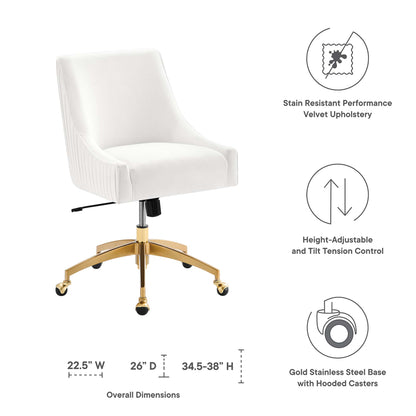 Modway - Discern Performance Velvet Office Chair by Modway  Office Furniture Office Chairs White - EEI-5080-WHI