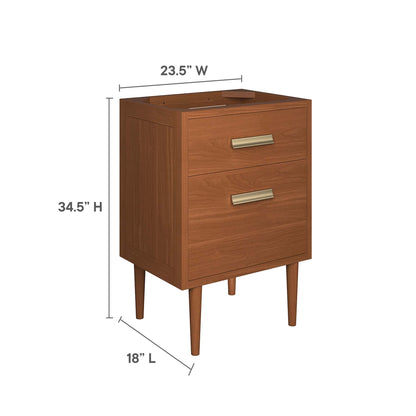 Modway - Cassia 24" Teak Wood Bathroom Vanity Cabinet (Sink Basin Not Included) by Modway  Bathroom Vanities Brown - EEI-5082-NAT