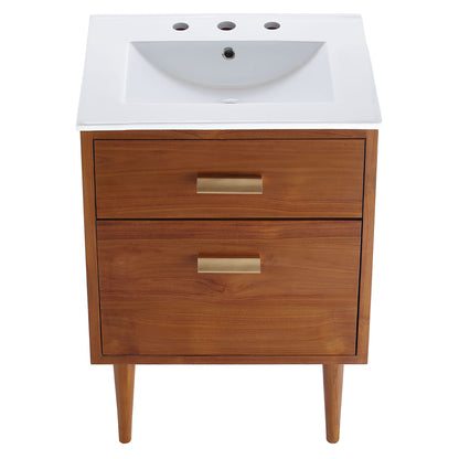 Modway - Cassia 24" Bathroom Vanity by Modway  Bathroom Vanities White - EEI-5108-NAT-WHI
