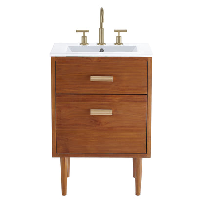 Modway - Cassia 24" Bathroom Vanity by Modway  Bathroom Vanities White - EEI-5108-NAT-WHI