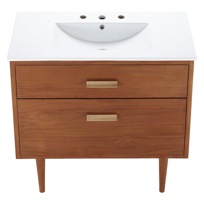 Modway - Cassia 36" Bathroom Vanity by Modway  Bathroom Vanities White - EEI-5109-NAT-WHI