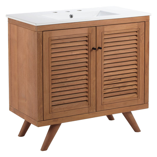 Modway - Birdie 36" Bathroom Vanity by Modway  Bathroom Vanities White - EEI-5113-NAT-WHI