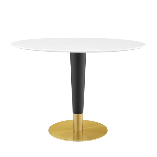 Modway Outlet Zinque 42" Oval Dining Table by Modway  Bar and Dining Furniture Gold White - EEI-5124-GLD-WHI
