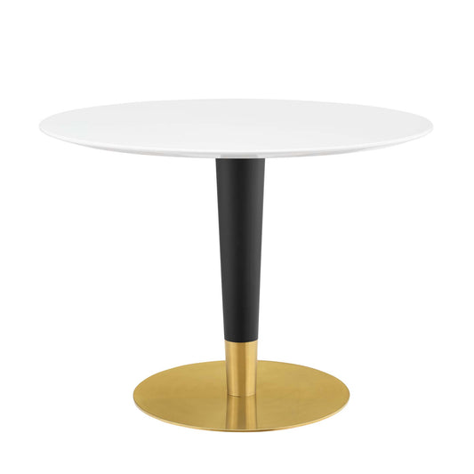 Modway Outlet Zinque 40" Dining Table by Modway  Bar and Dining Furniture Gold White - EEI-5135-GLD-WHI