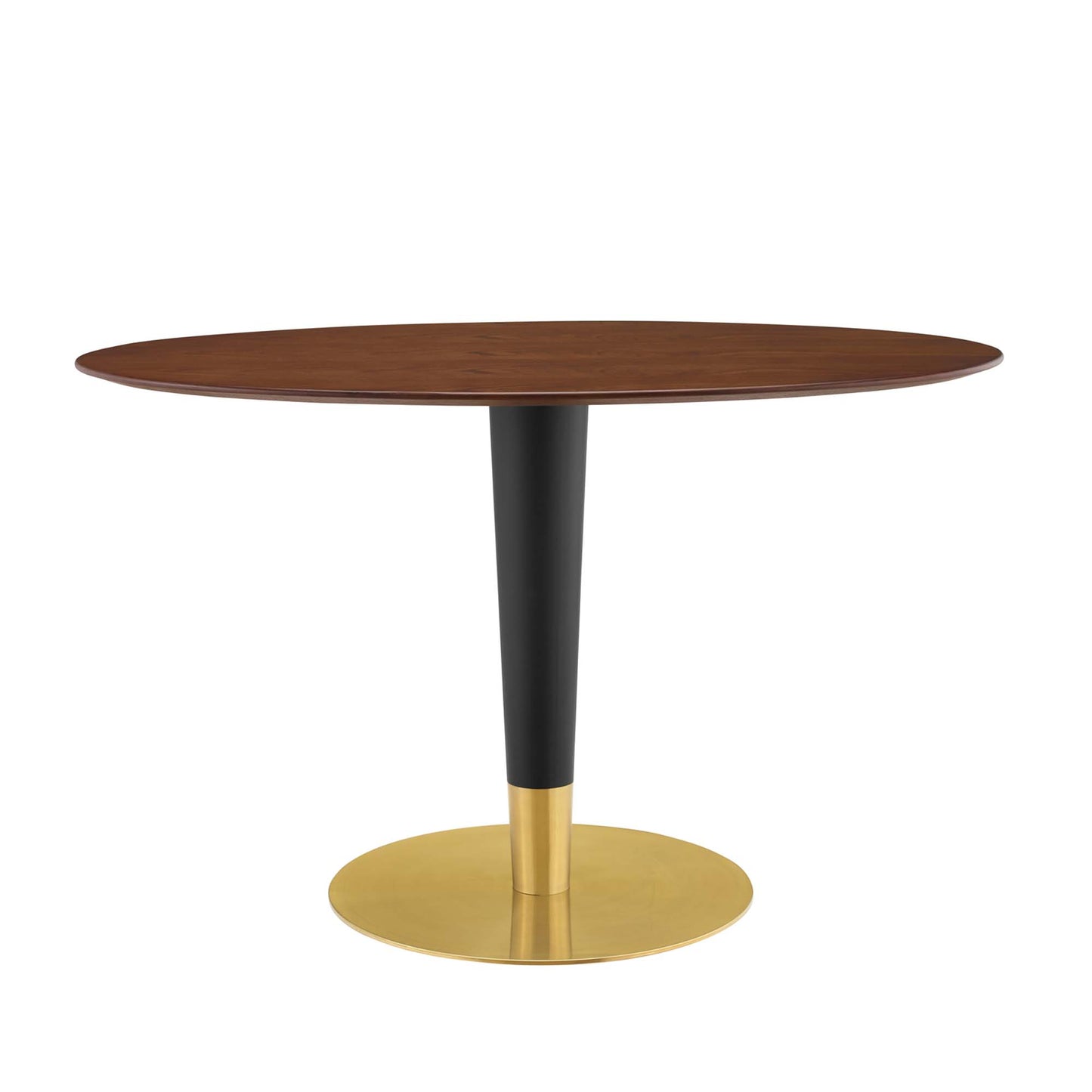 Modway Outlet Zinque 48" Oval Dining Table by Modway  Bar and Dining Furniture Gold Walnut - EEI-5142-GLD-WAL